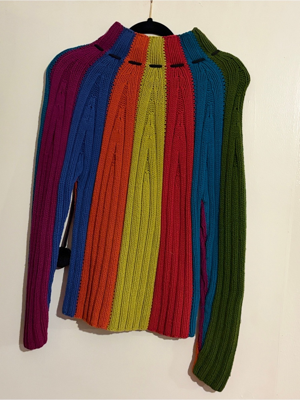 Vibrant Multicolor Ribbed Button-Front Cardigan - Picture 2 of 4